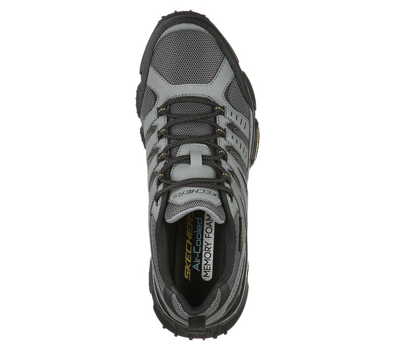 Men's Wide Fit Skechers 237214 Air Envoy Water Repellent outdoor Walking Trainers - Grey/Black