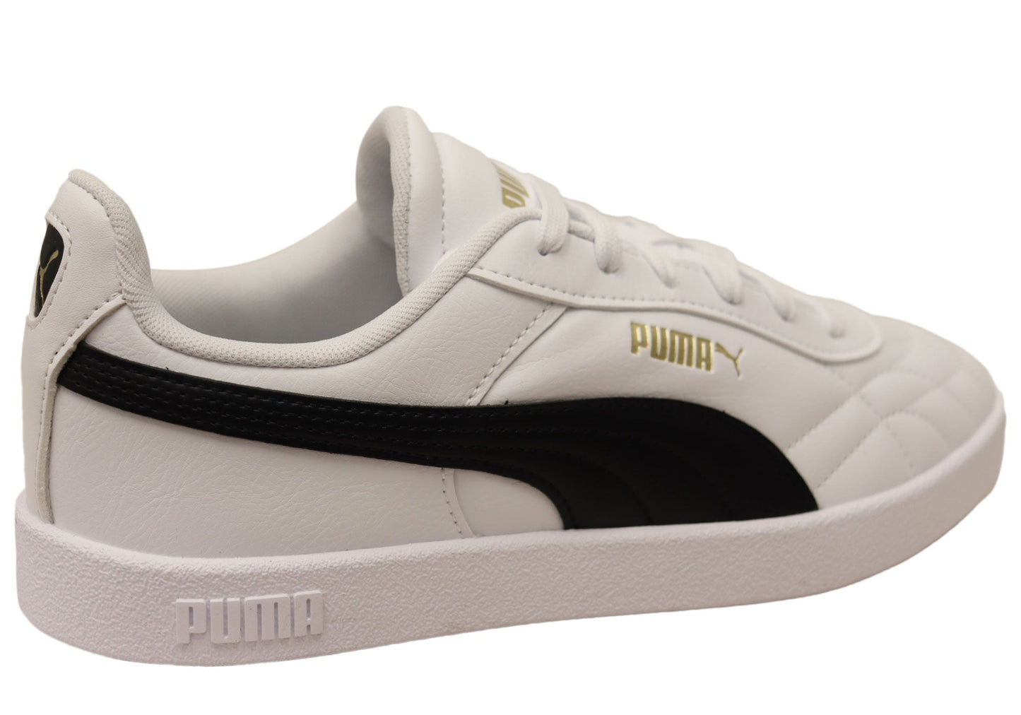 Puma Club II Indoor Mens Comfortable Lace Up Shoes White Black