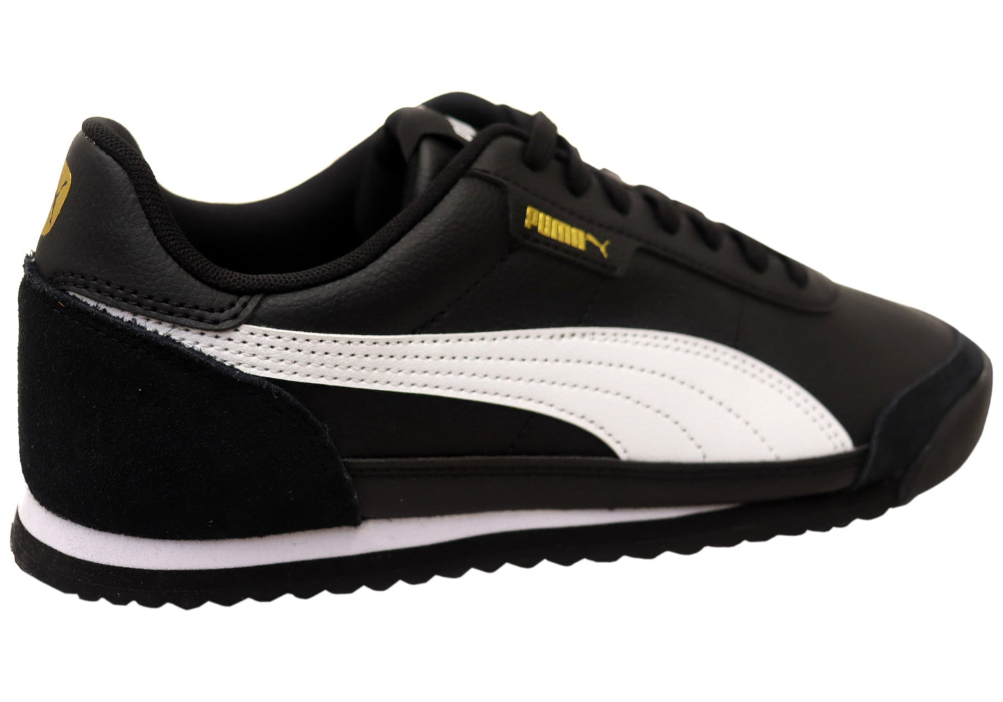 Puma Turino II OG Mens Comfortable Lace Up Casual Shoes Black White