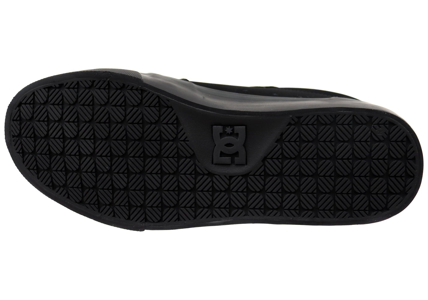 DC Shoes Mens Comfortable Leather Anvil Lace Up Shoes Black Black