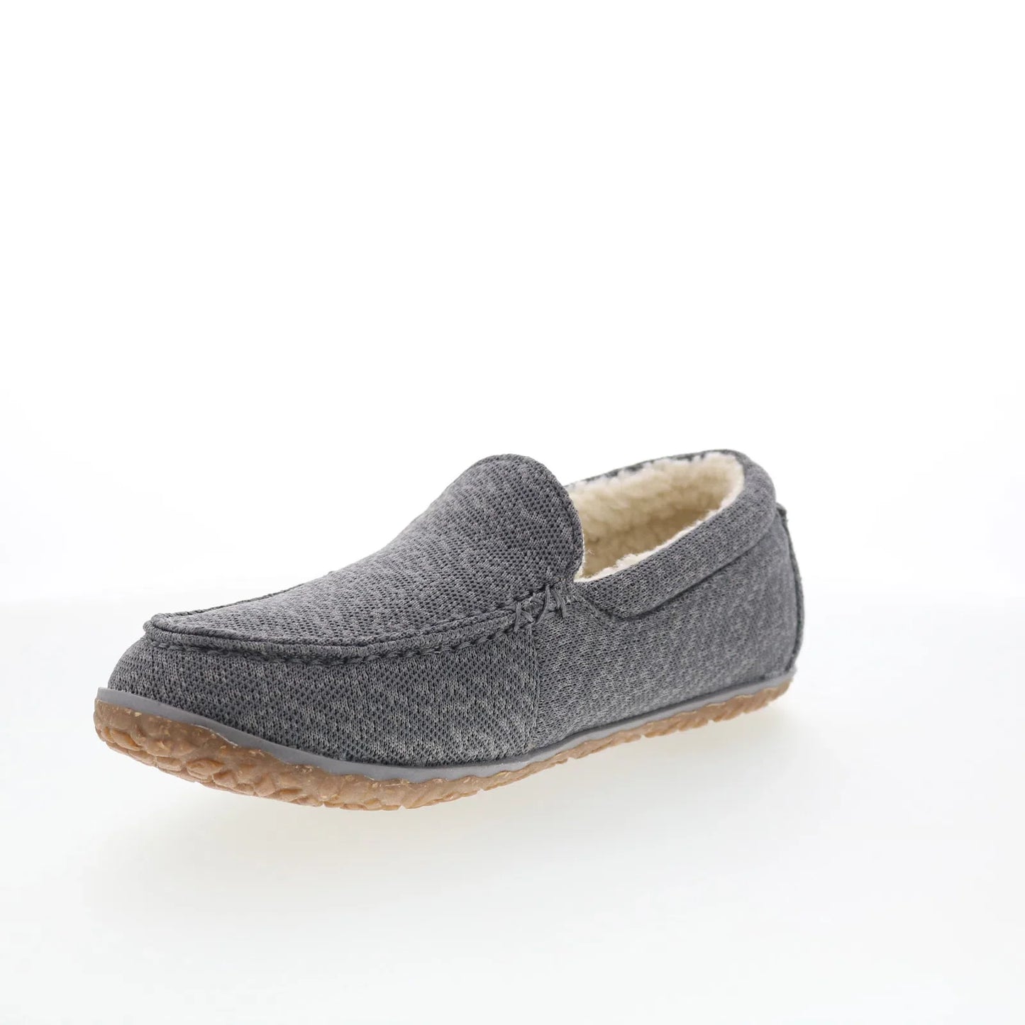 Minnetonka Eco Elm 4605 Womens Gray Canvas Moccasin Slippers Shoes