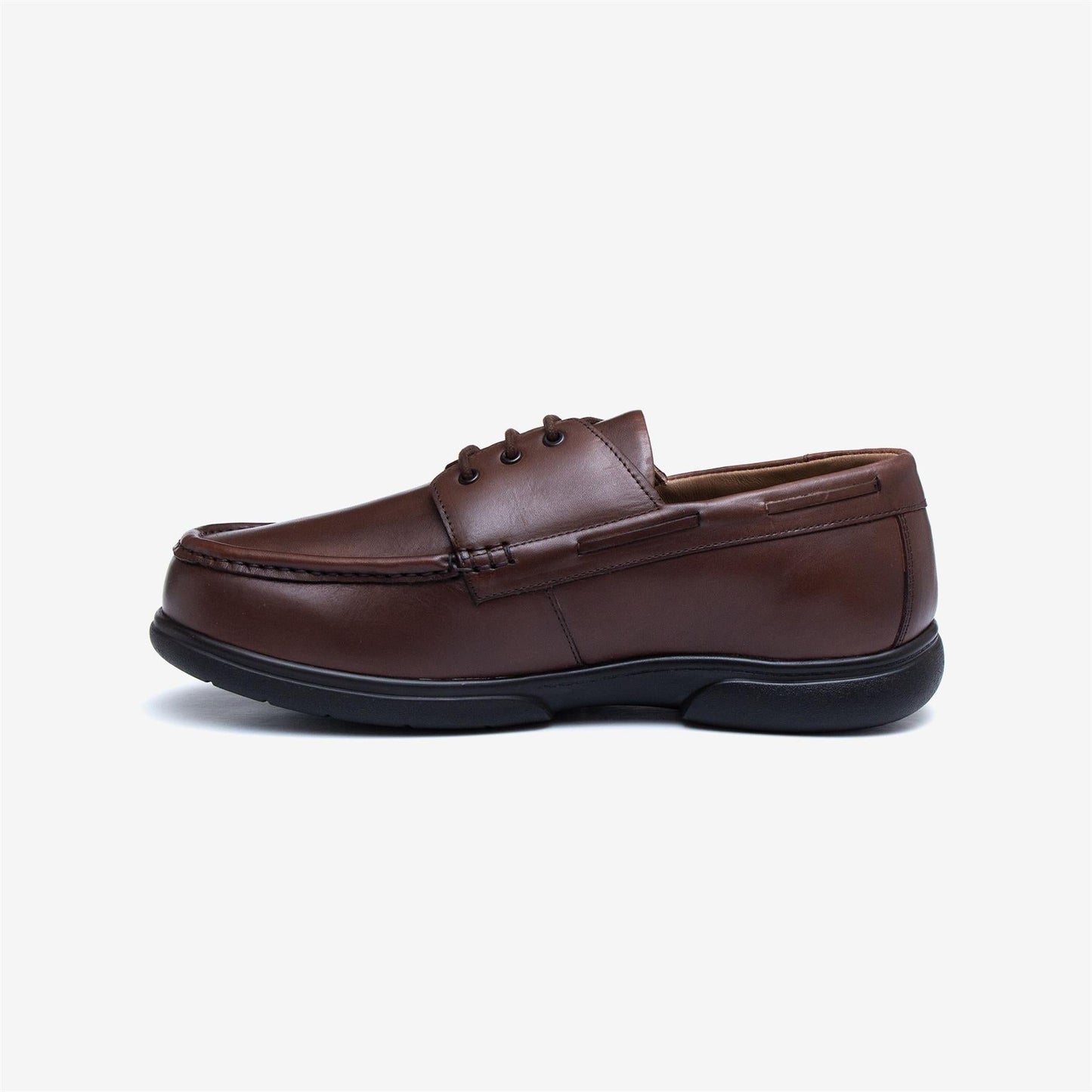 Mens Wide Fit Tredd Well Dean Shoes Brown Boat Shoes
