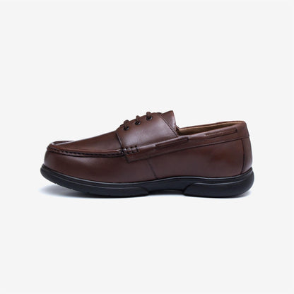 Mens Wide Fit Tredd Well Dean Shoes Brown Boat Shoes