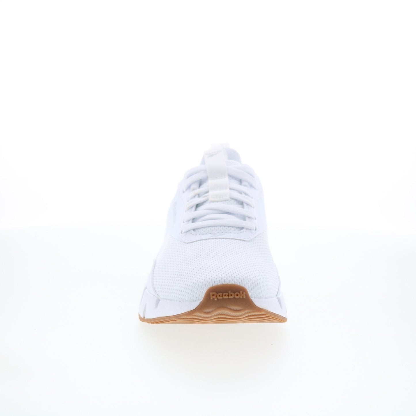 Reebok Zig Dynamica STR Womens White Canvas Lace Up Athletic Running Shoes