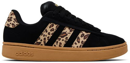 Adidas Women's Black Grand Court Alpha 'Leopard' Sneakers, JS2886