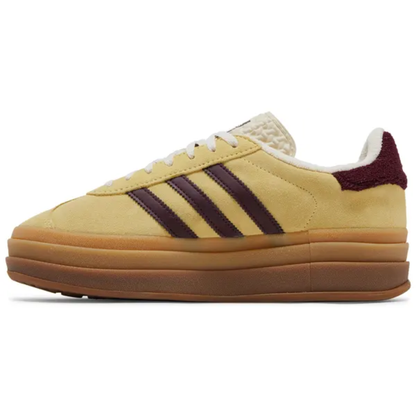 Adidas Originals Women's Yellow/Maroon Gazelle Bold Sneakers, IF5937 (No Box)