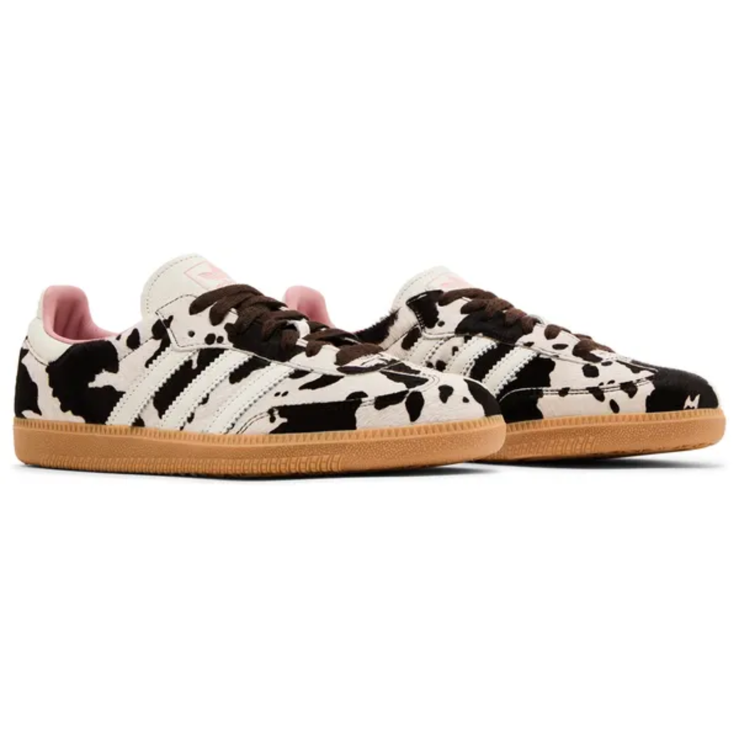 Adidas Originals Women's Brown/Cow Print Samba OG Sneakers, JR1256