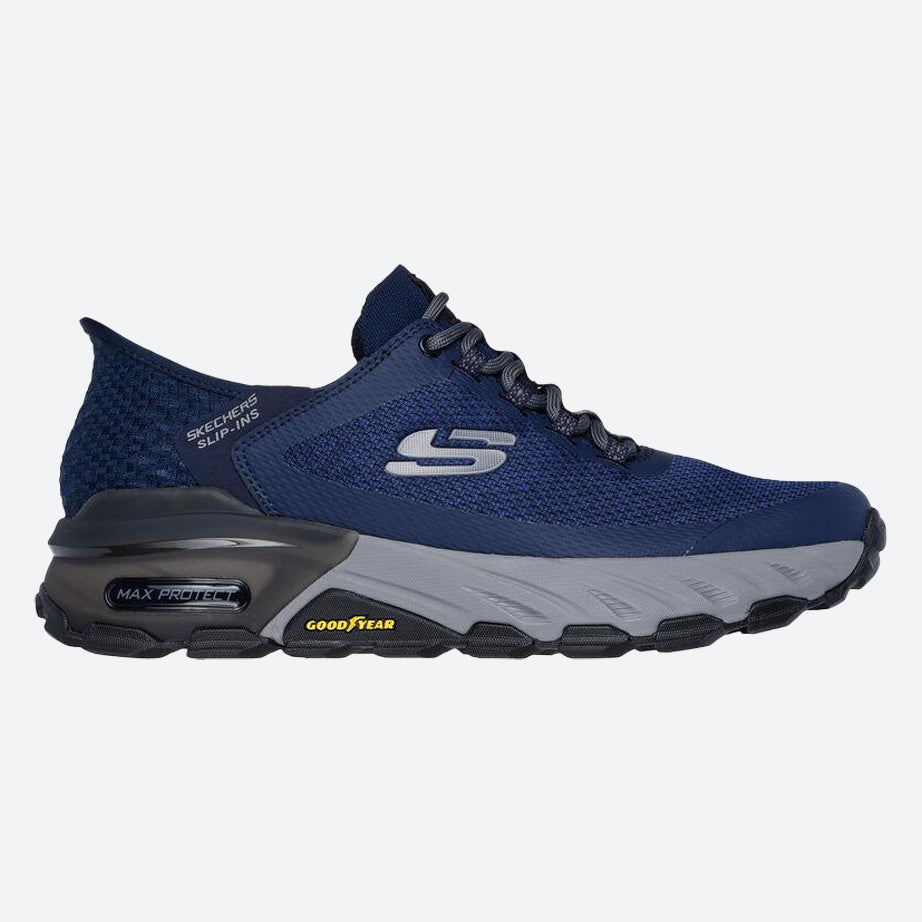 Men's Wide Fit Skechers 237309 Slip-ins Max Protect Assembly Trainers - Navy