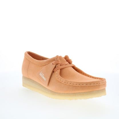 Clarks Wallabee 26180671 Womens Orange Oxfords & Lace Ups Casual Shoes