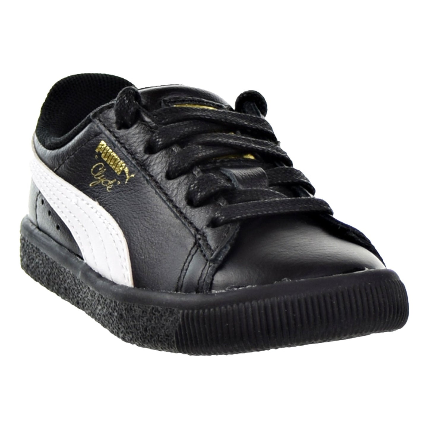 Puma Clyde Core L Foil Toddler Shoes Puma Black/Puma White