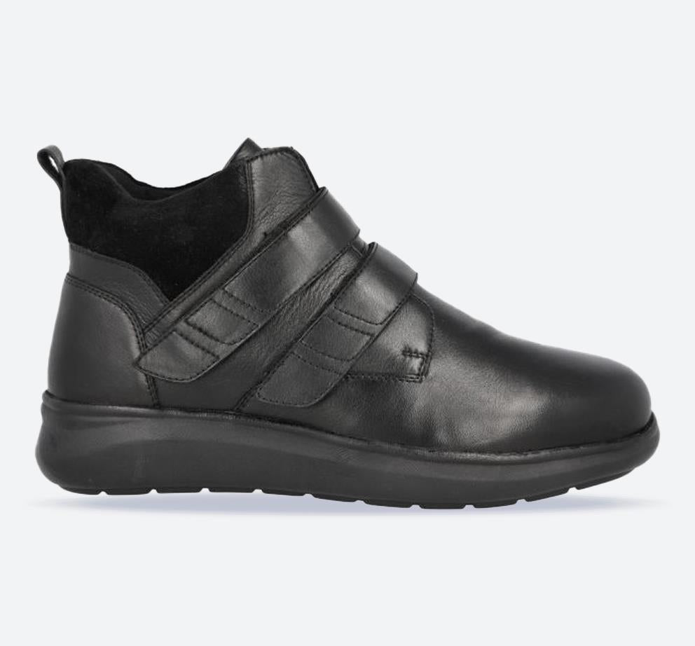 Men's Wide Fit DB Solomon Boots - Black Lea / Suede