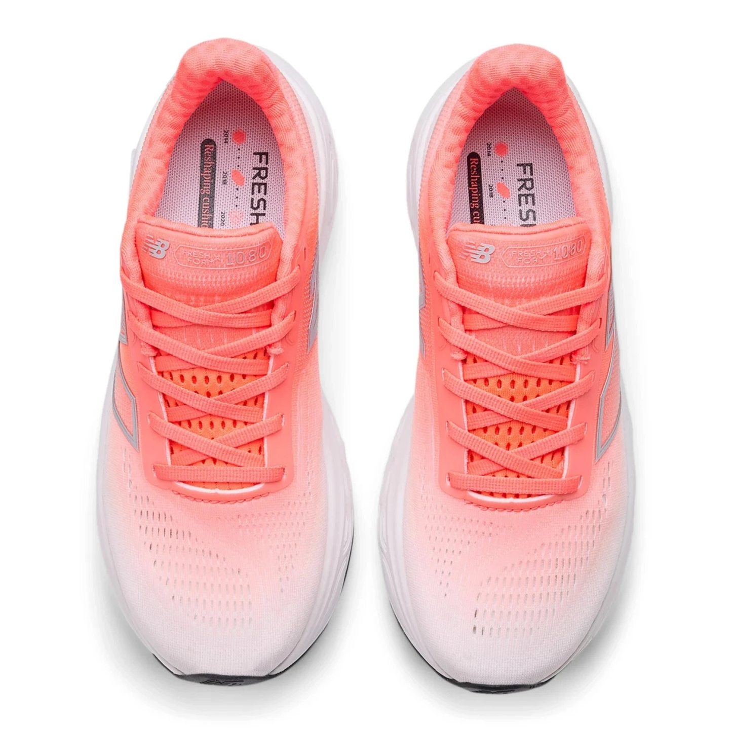 New Balance Women's Orange/White Fresh Foam X 1080v14 Wide Sneakers, W1080X14-B