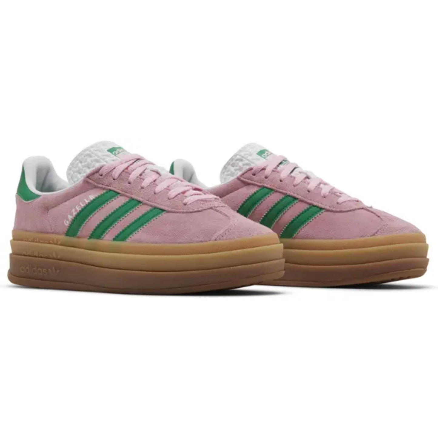 Adidas Originals Women's Pink/Green Gazelle Bold Sneakers, IE0420 (No Box)
