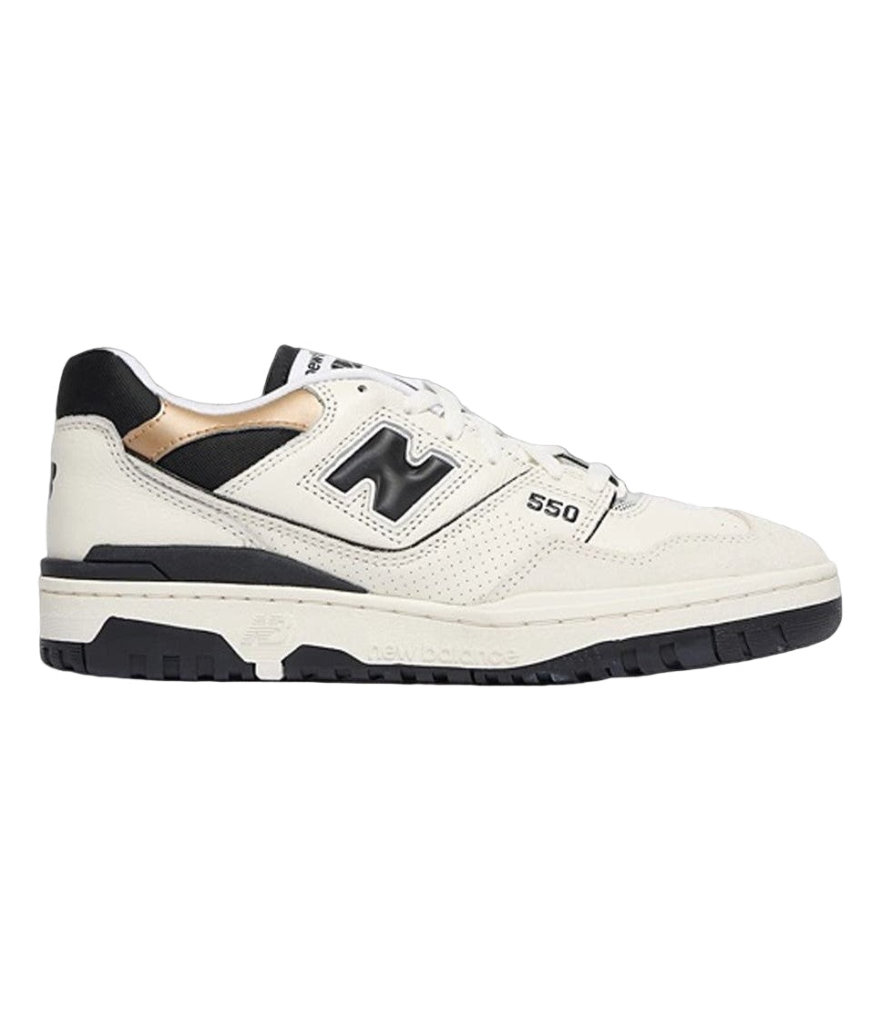 New Balance Men's 550 Standard (D) Shoe White/Black/Gold