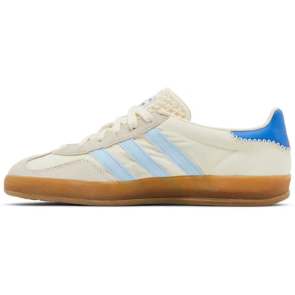 Adidas Originals Men's Cream/Blue Gazelle Indoor Sneakers, JI2004 (No Box)