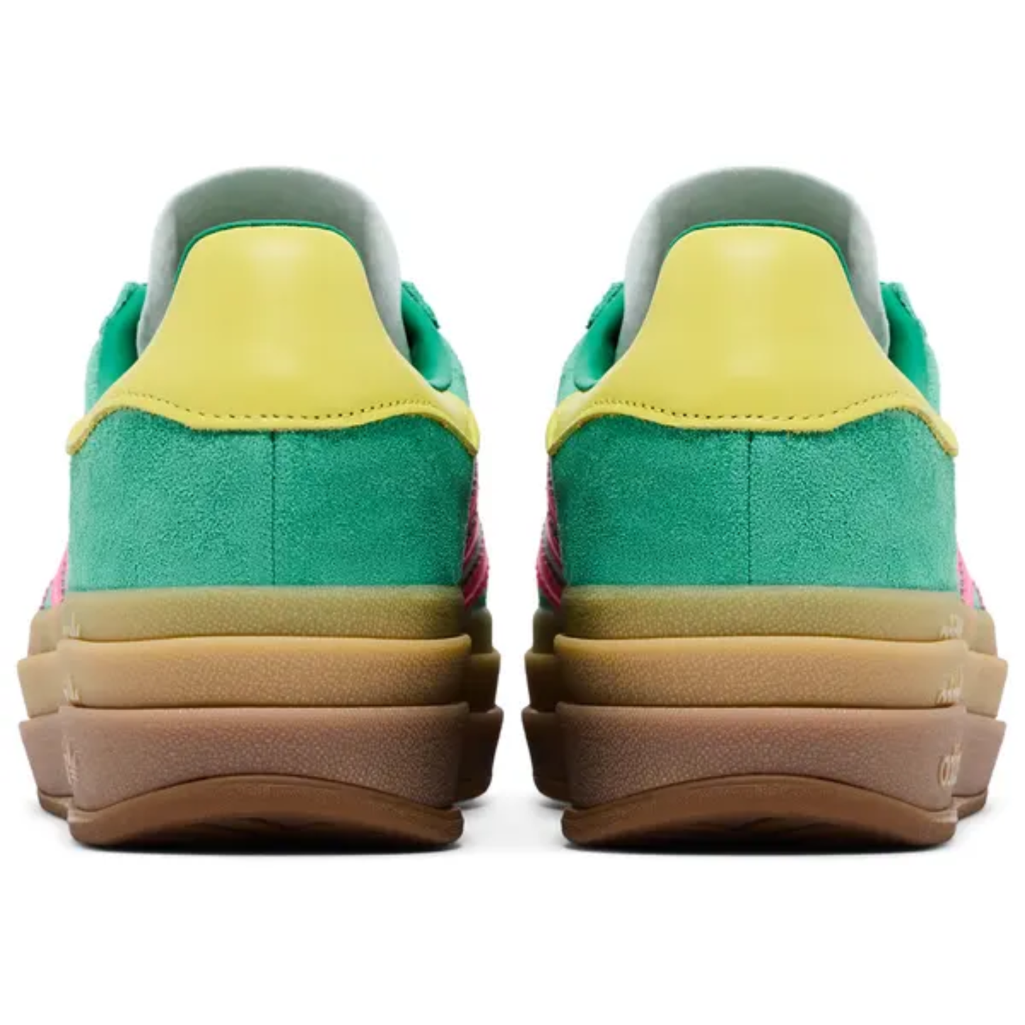 Adidas Originals Women's Green/Pink Gazelle Bold Sneakers, JH9668 (No Box)