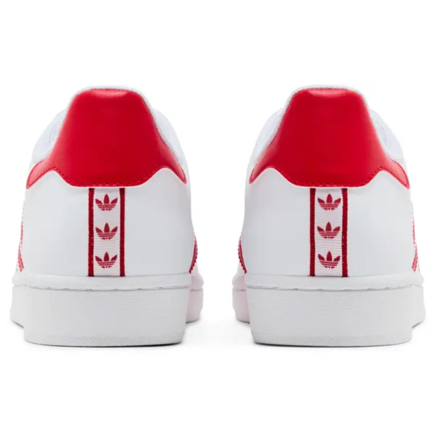 Adidas Originals Men's White/Red Superstar Sneakers, IG9367 (No Box)