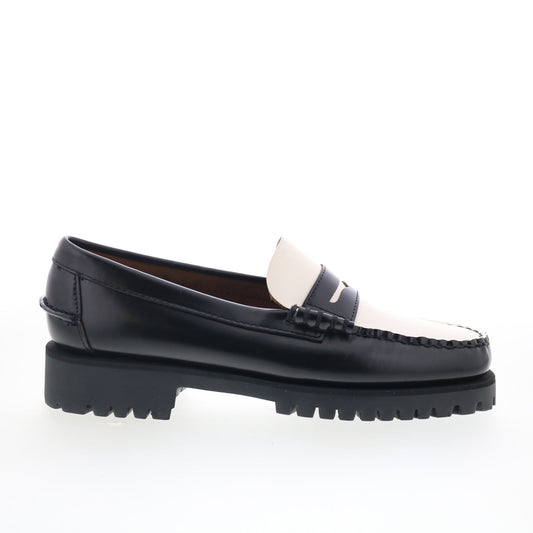 Sebago Dan Lug 7002IJ0-987 Womens Black Loafers & Slip Ons Penny Shoes