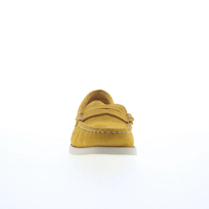 Sebago Dan Boat Roughout Womens Yellow Suede Loafers & Slip Ons Boat Shoes