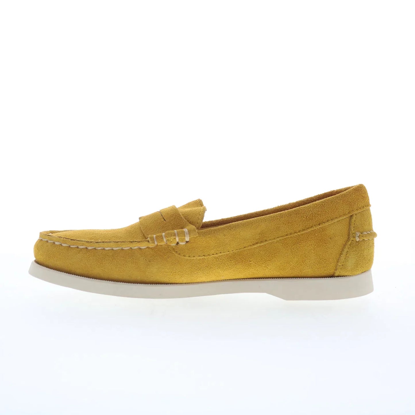 Sebago Dan Boat Roughout Womens Yellow Suede Loafers & Slip Ons Boat Shoes