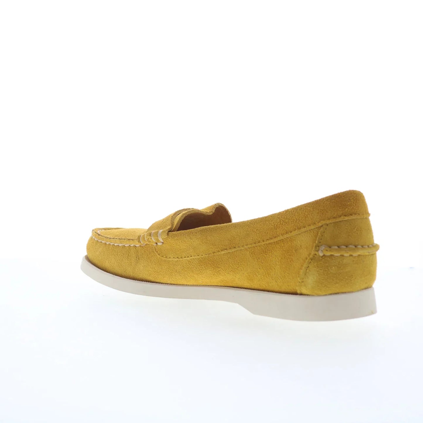 Sebago Dan Boat Roughout Womens Yellow Suede Loafers & Slip Ons Boat Shoes