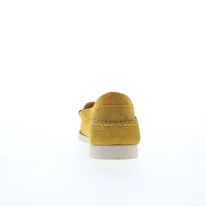 Sebago Dan Boat Roughout Womens Yellow Suede Loafers & Slip Ons Boat Shoes