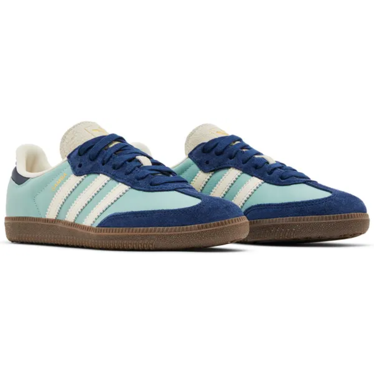 Adidas Originals Women's Hazy Green/Indigo Samba OG Sneakers, JI4208 (No Box)