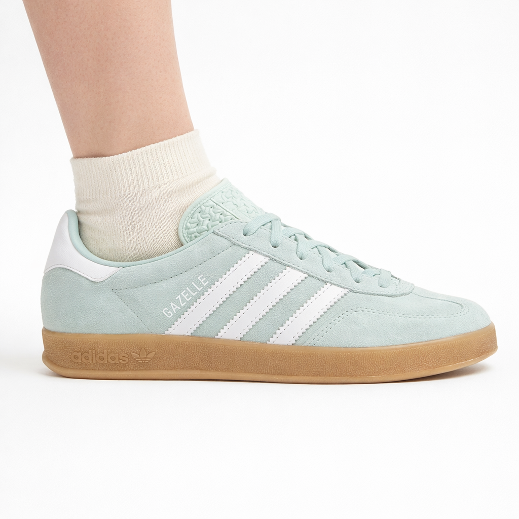 Adidas Originals Women's Ash Green Gazelle Indoor Sneakers, JS1396