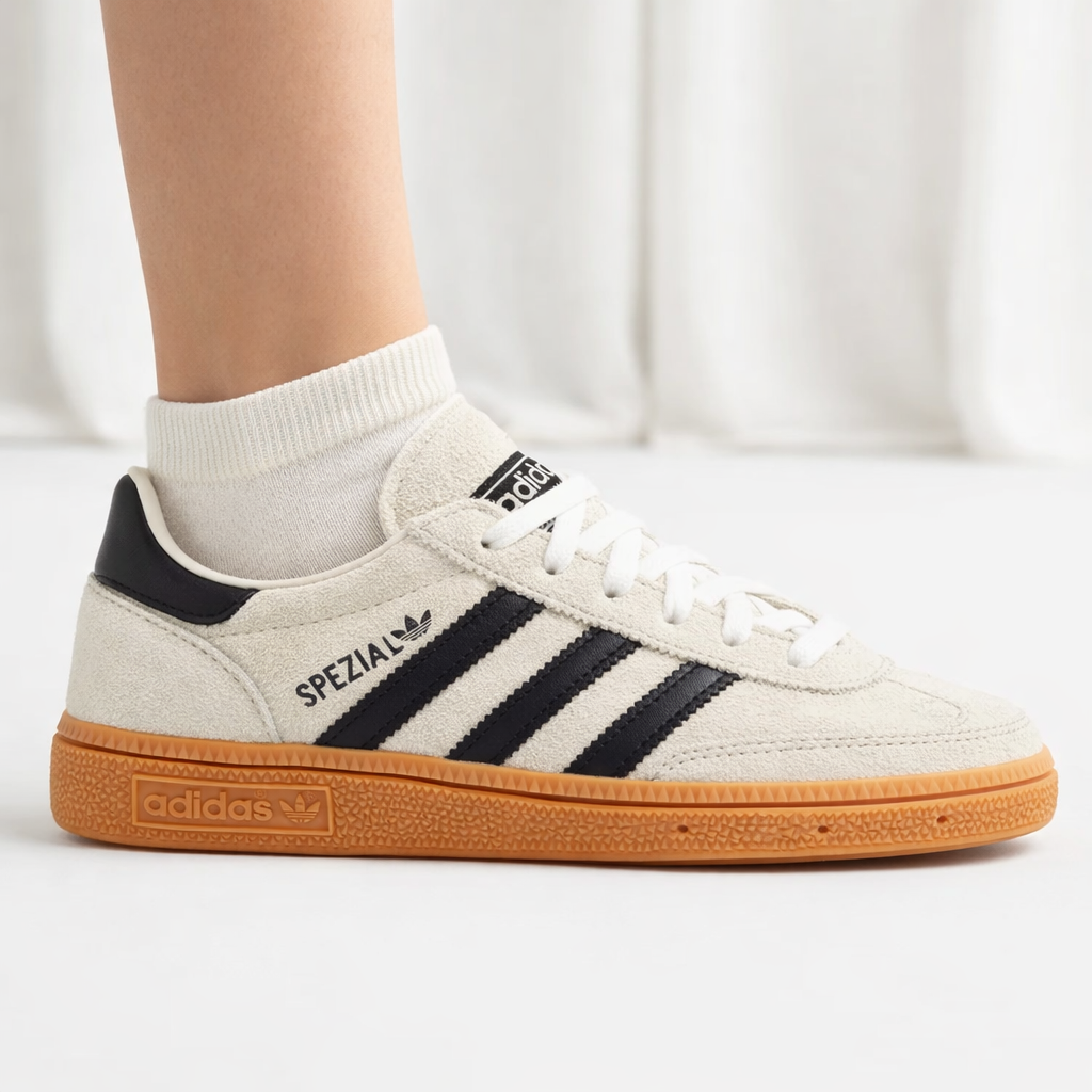 Adidas Originals Women's Beige Handball Spezial Sneakers, IF6562 (No Box)