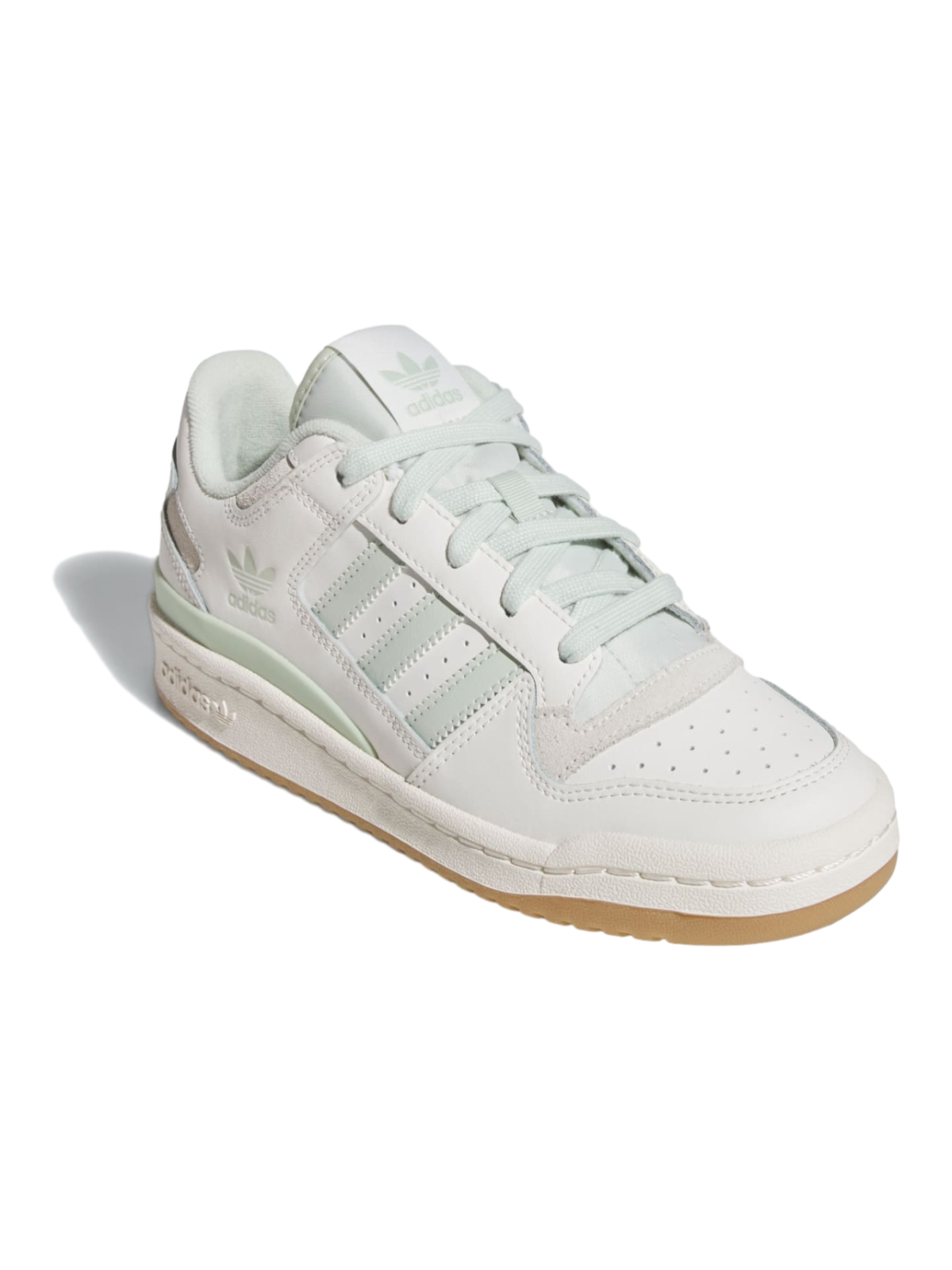 Adidas Originals Women's White/Linen Green Forum Sneakers, JR0475