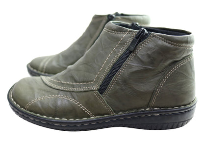 Cabello Comfort 5250-27 Womens Leather Boots Made In Turkey