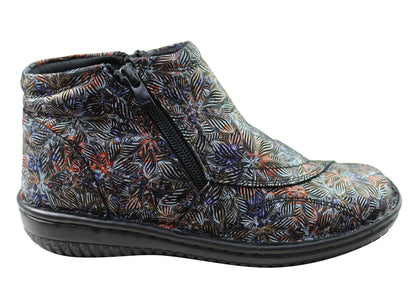 Cabello Comfort 5250-27 Womens Leather Ankle Boots