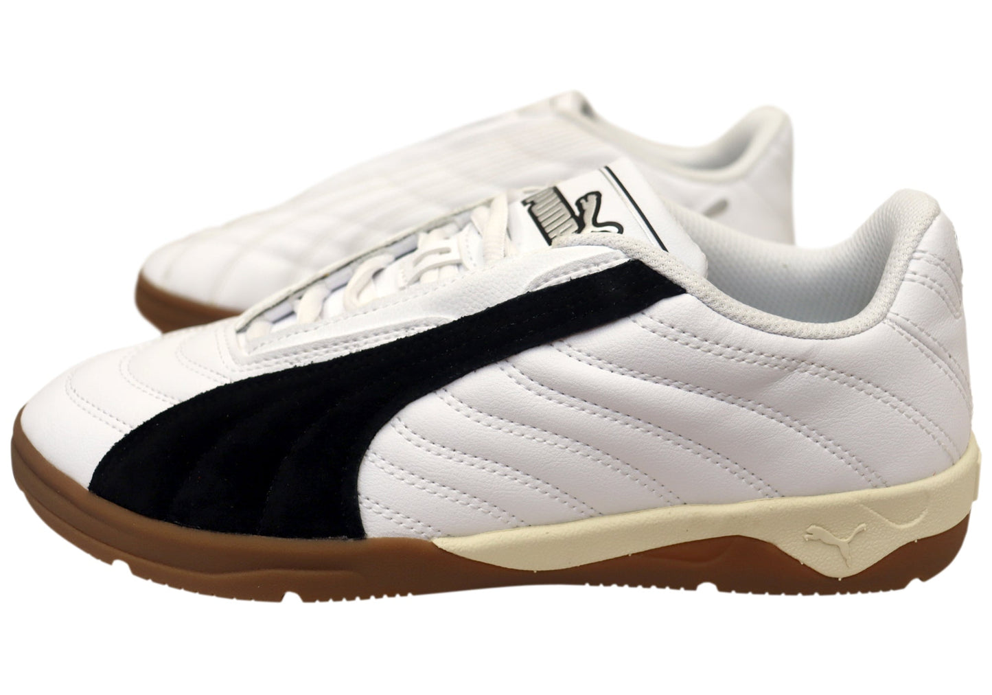 Puma Tifosi Calcio LS Mens Comfort Lace Up Casual Shoes White Black