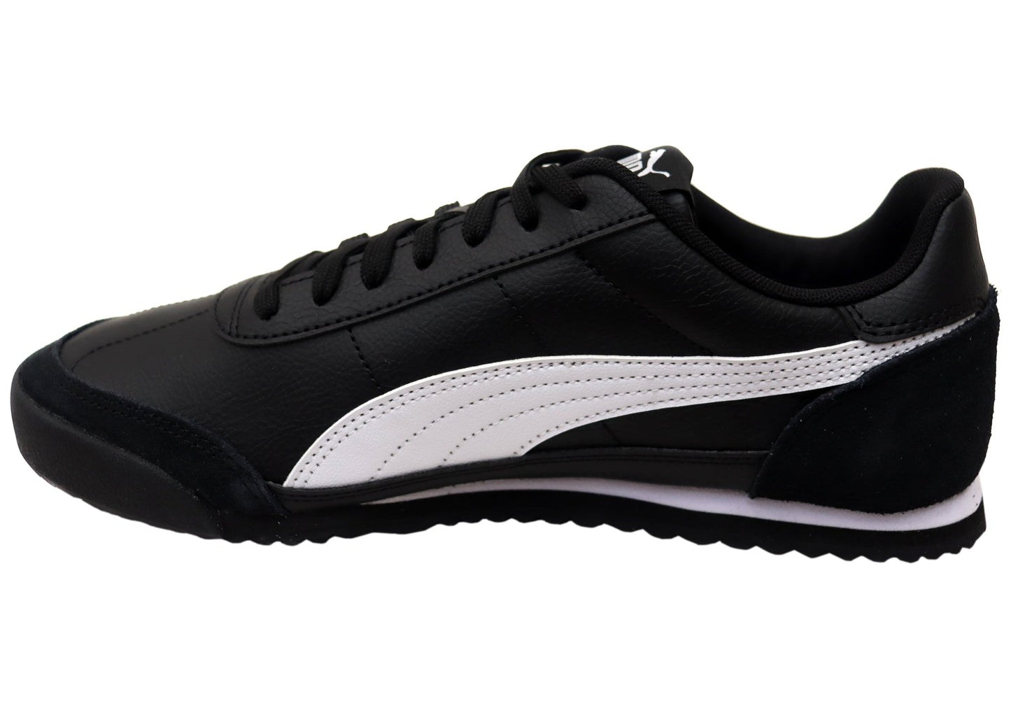 Puma Turino II OG Mens Comfortable Lace Up Casual Shoes Black White