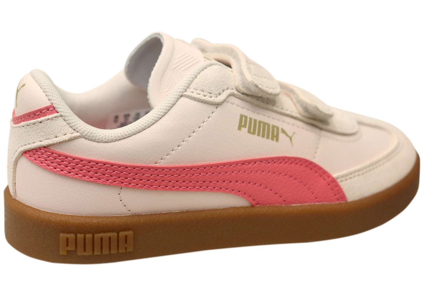 Puma Club II Era V PS Kids Girls Comfortable Adjustable Strap Sneakers