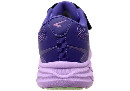 Sfida Tempo Kids Girls Adjustable Strap Athletic Shoes Purple
