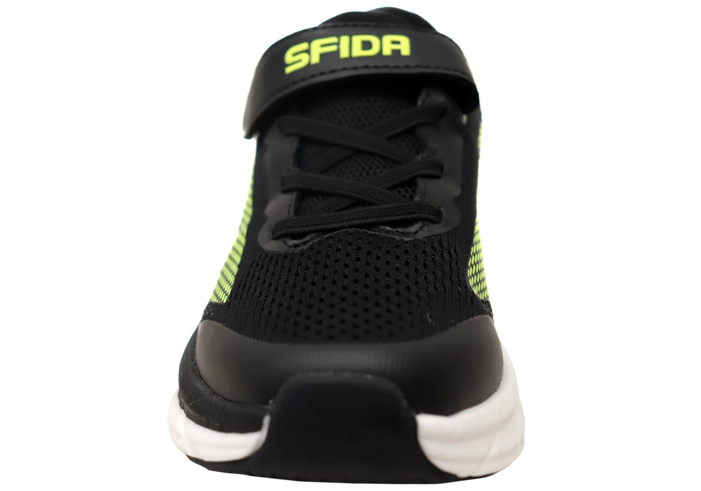 Sfida Tempo Kids Boys Adjustable Strap Athletic Shoes Black Lime