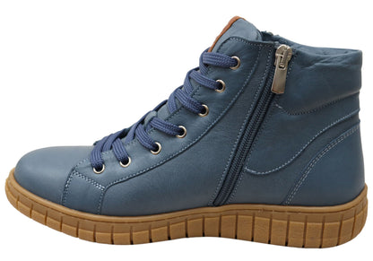 Cabello Comfort Reagan Womens Comfortable Leather European Ankle Boots