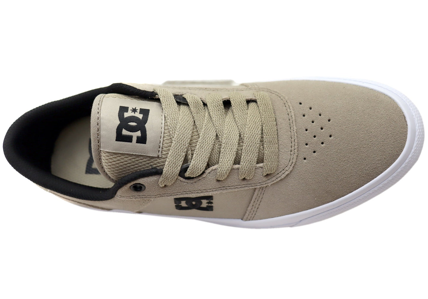DC Shoes Mens Comfortable Teknic Leather Lace Up Shoes Tan Gum