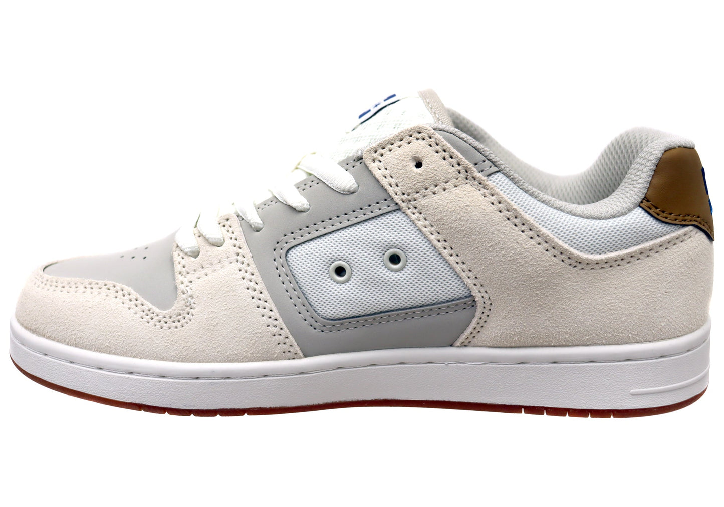 DC Shoes Mens Manteca 4 Comfortable Leather Shoes Tan Blue Gum