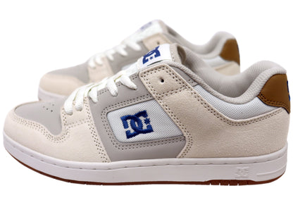 DC Shoes Mens Manteca 4 Comfortable Leather Shoes Tan Blue Gum
