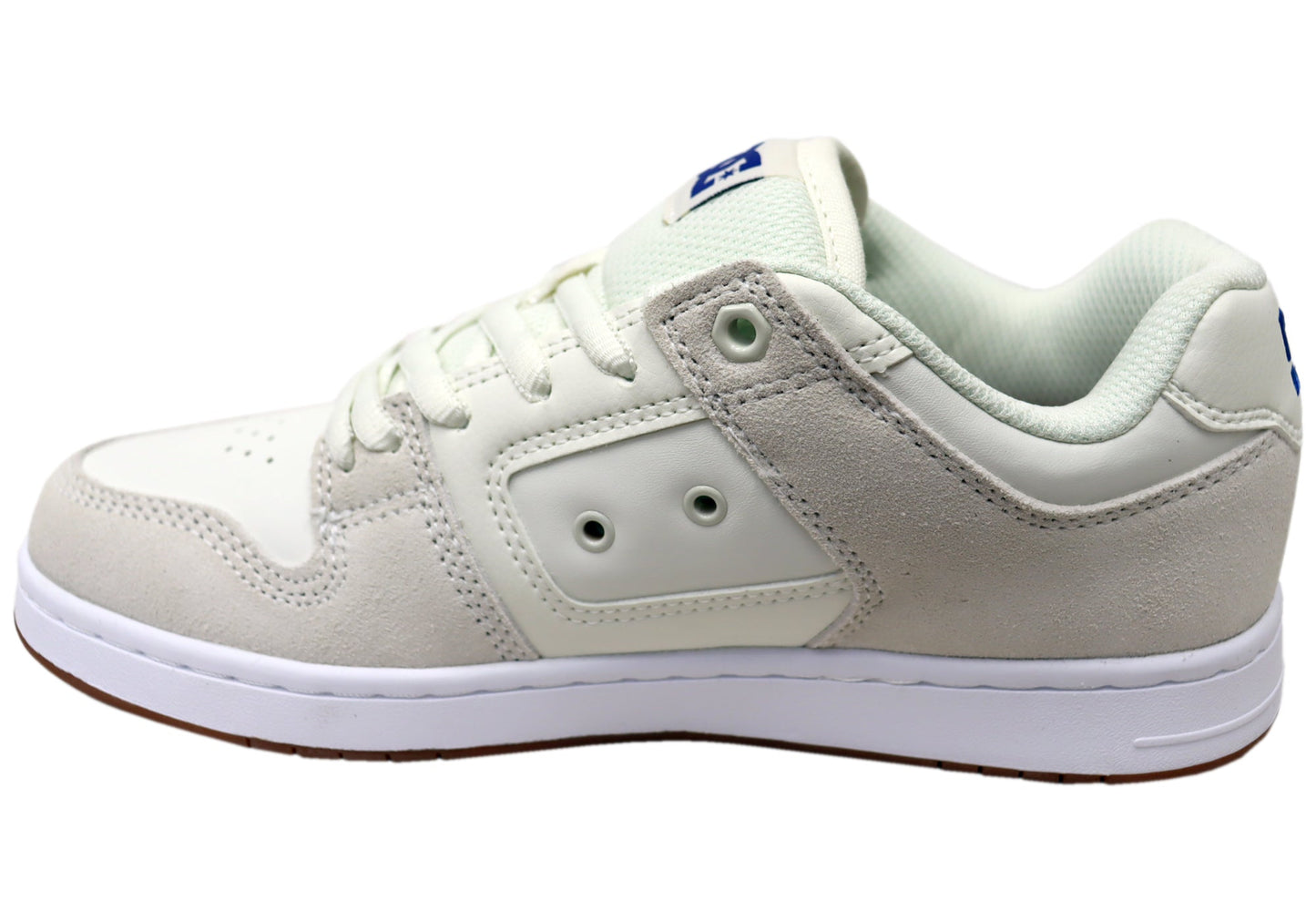 DC Shoes Mens Manteca 4 S Leather Shoes Off White Blue Red