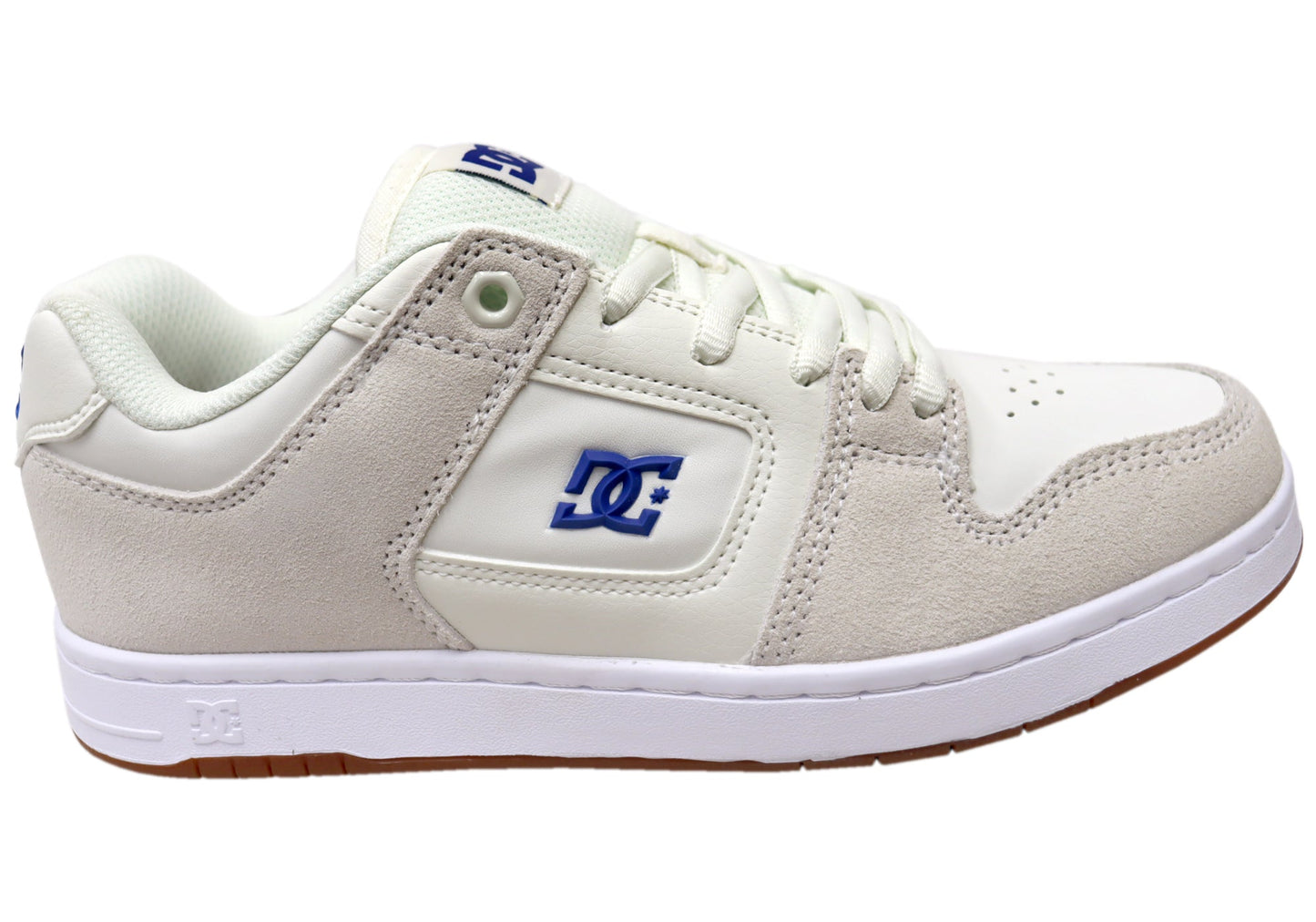 DC Shoes Mens Manteca 4 S Leather Shoes Off White Blue Red