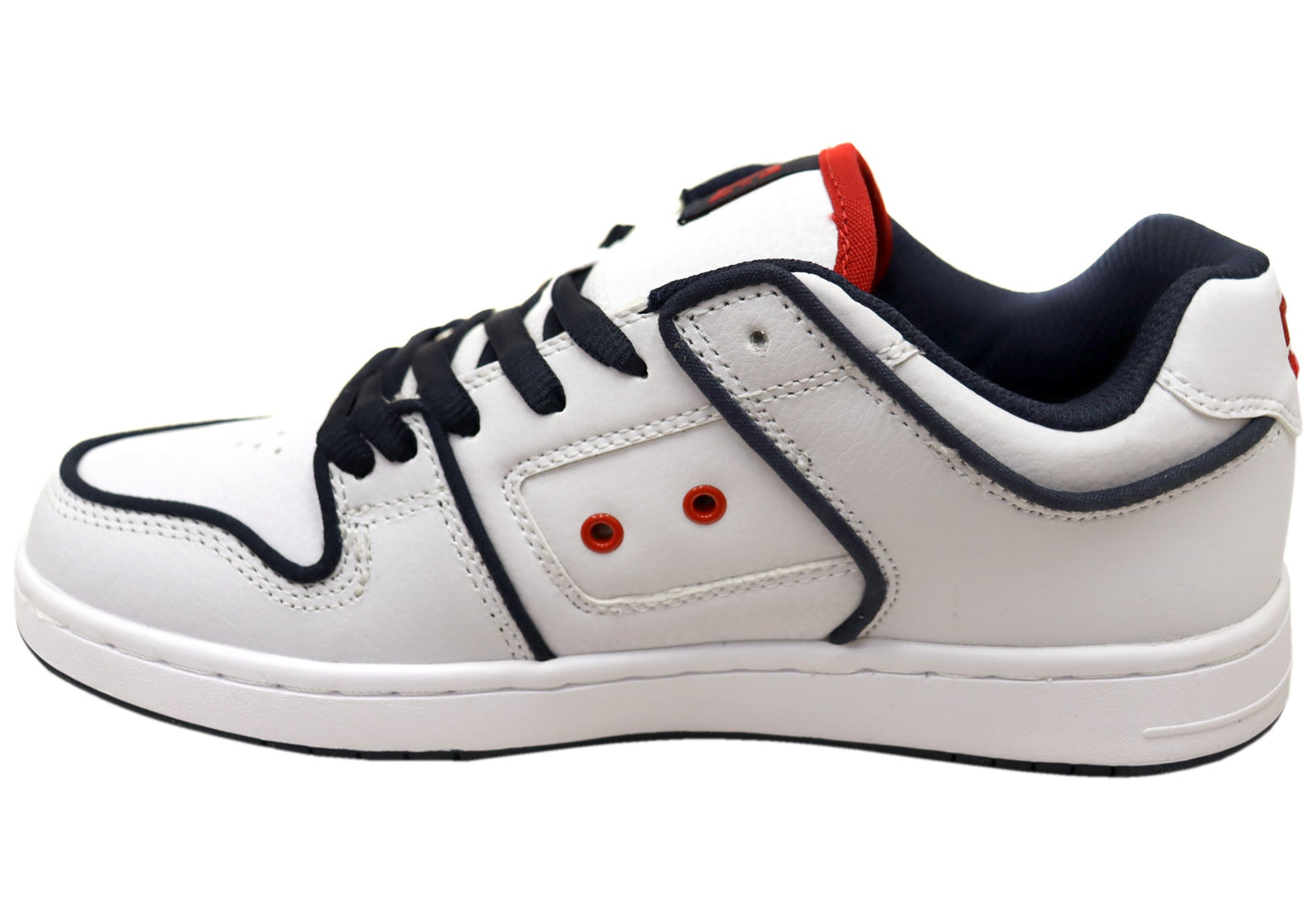 DC Shoes Mens Manteca 4 SE Comfortable Leather Shoes White Red Blue