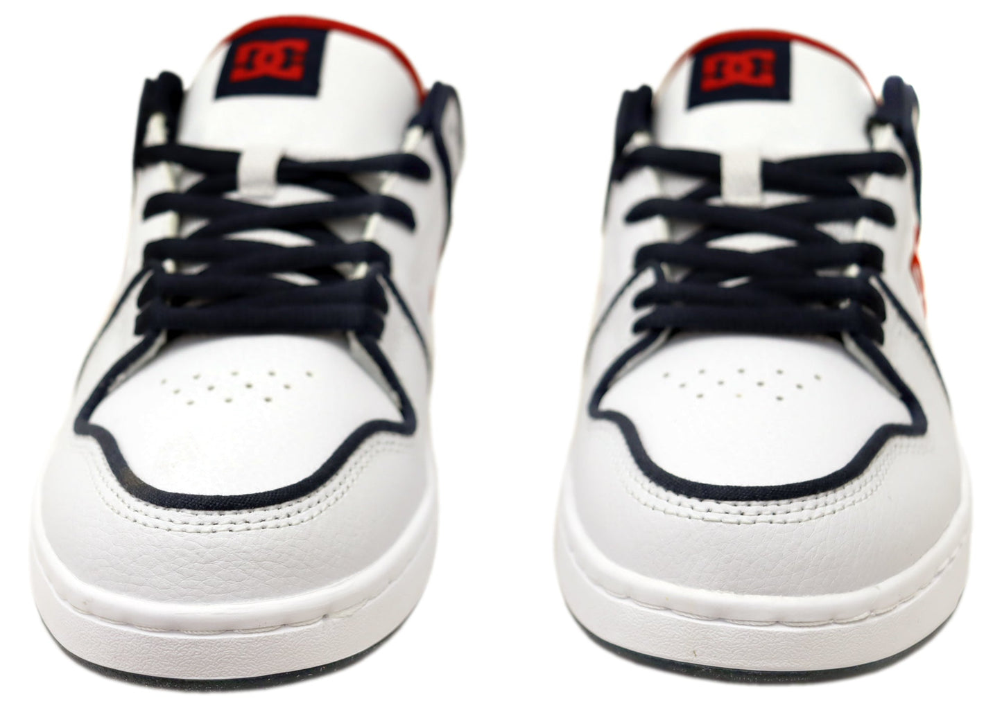 DC Shoes Mens Manteca 4 SE Comfortable Leather Shoes White Red Blue