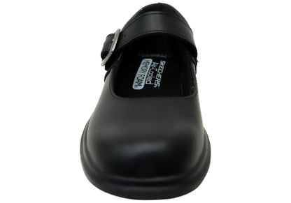 Skechers Kids Girls Smooth Tracks Elegant Steps Leather School Shoes
