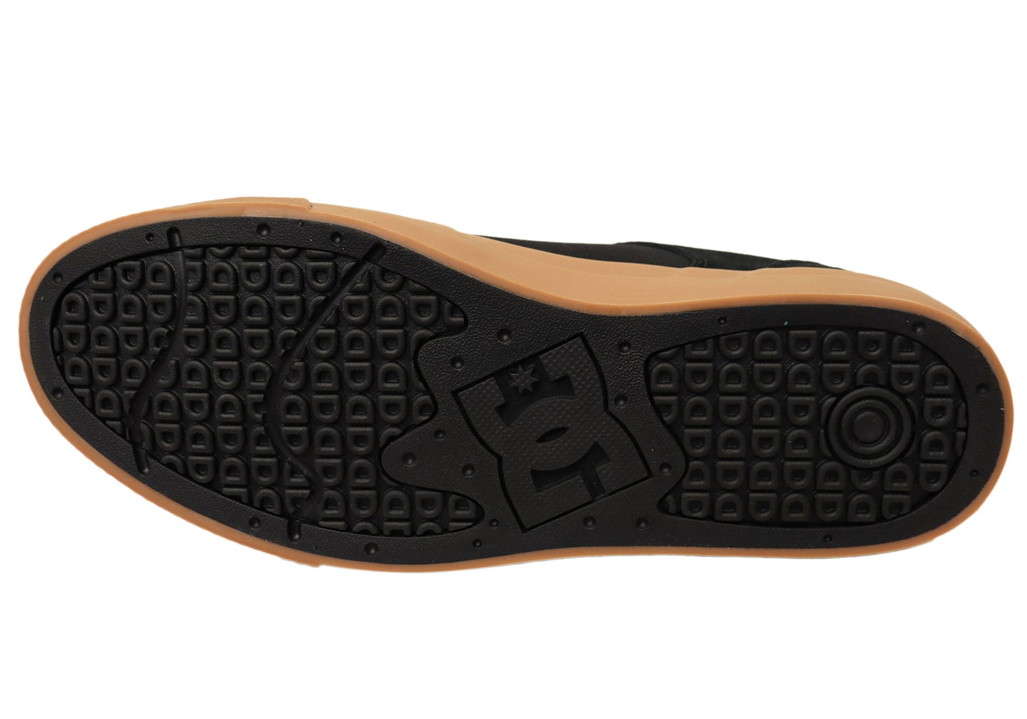 DC Shoes Mens Comfortable Teknic Leather Lace Up Shoes Black Gum