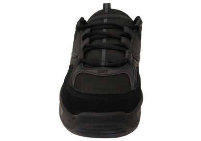 DC Shoes Mens Comfortable Leather Kalynx Zero Shoes Black Black