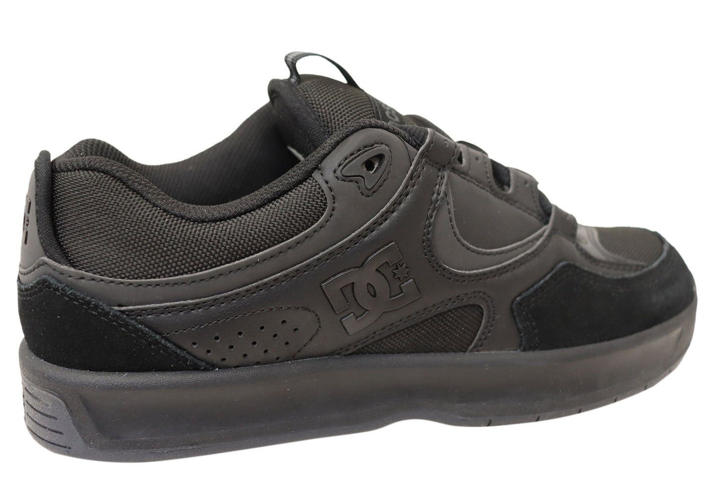 DC Shoes Mens Comfortable Leather Kalynx Zero Shoes Black Black