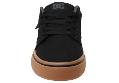 DC Shoes Mens Comfortable Anvil TX Lace Up Shoes Black Black Gum
